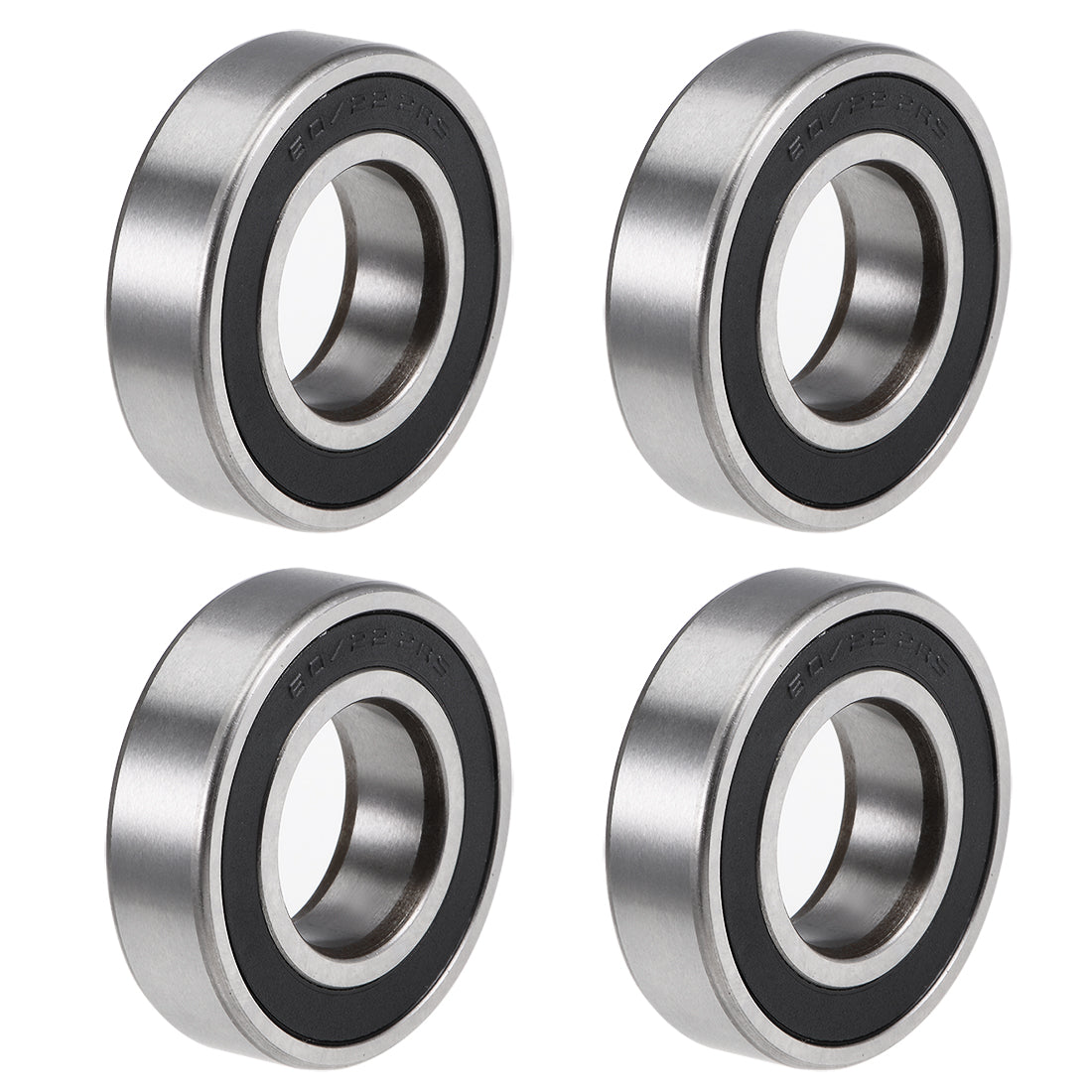 Harfington 60/22-2RS Deep Groove Ball Bearing Z2 22x44x12mm Double Sealed Chrome Steel 4pcs