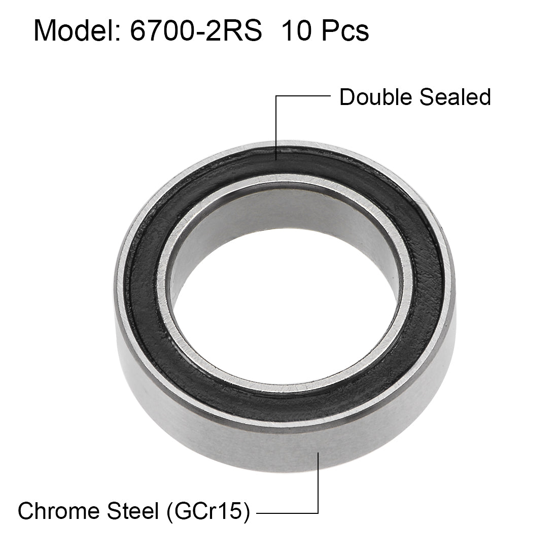 Harfington Deep Groove Ball Bearings Thin Section Double Sealed Chrome Steel ABEC1