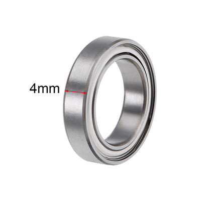 Harfington 6701ZZ Deep Groove Ball Bearings Z2 12x18x4mm Double Shielded Chrome Steel 10pcs