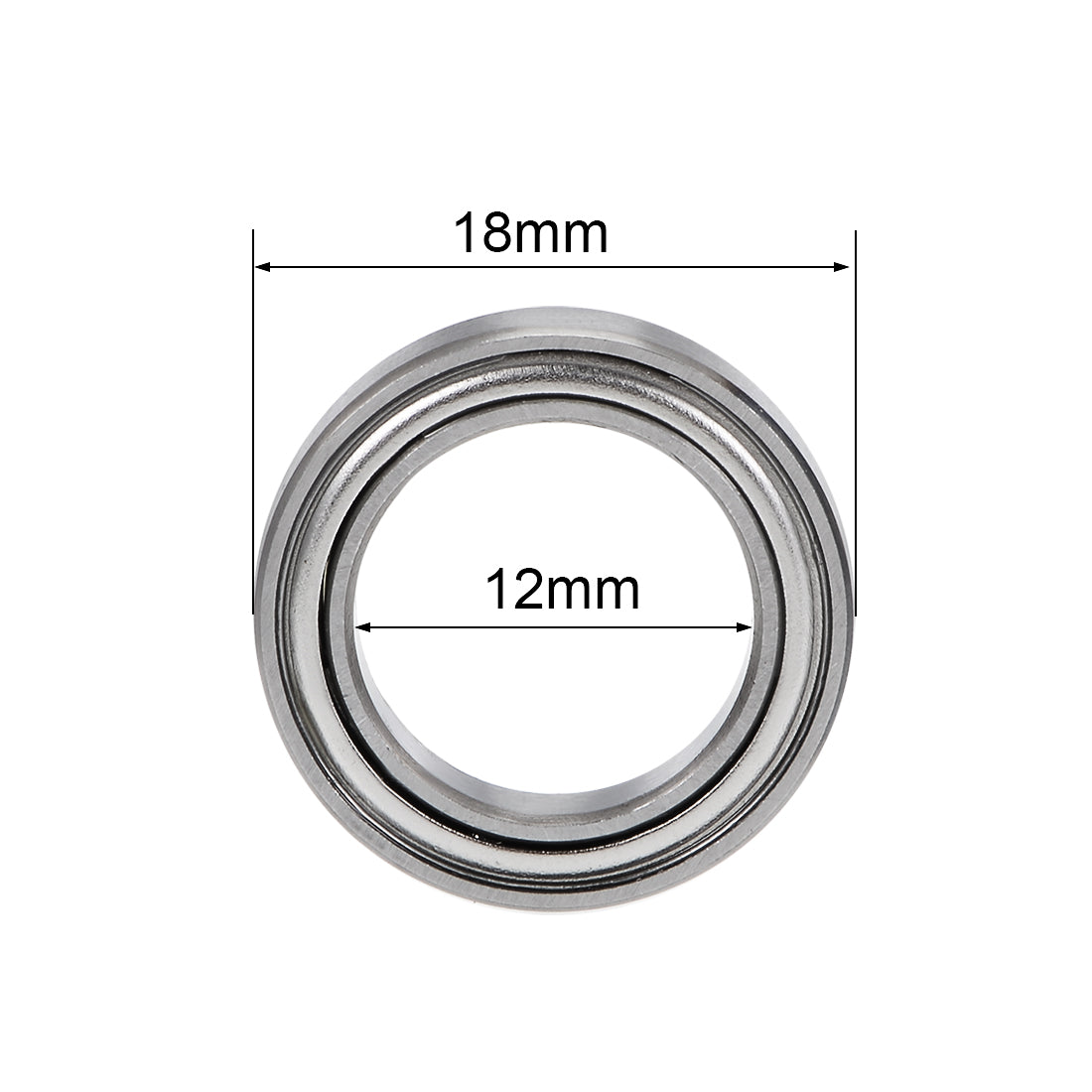 Harfington 6701ZZ Deep Groove Ball Bearings Z2 12x18x4mm Double Shielded Chrome Steel 10pcs
