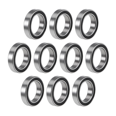 Harfington 6701-2RS Deep Groove Ball Bearings Z2 12x18x4mm Double Sealed Chrome Steel 10pcs