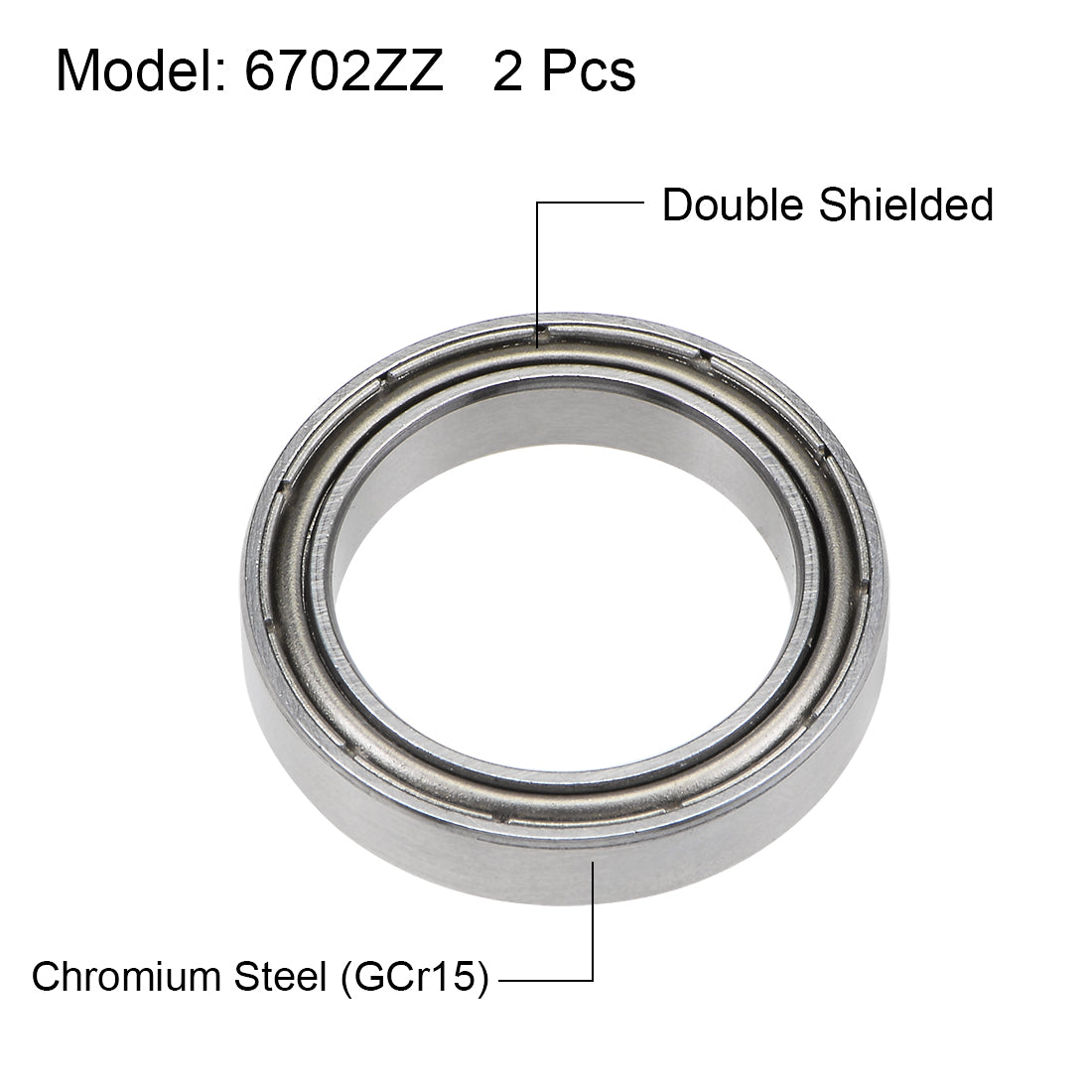 Harfington Deep Groove Ball Bearings Thin Section Double Shield Chrome Steel ABEC1