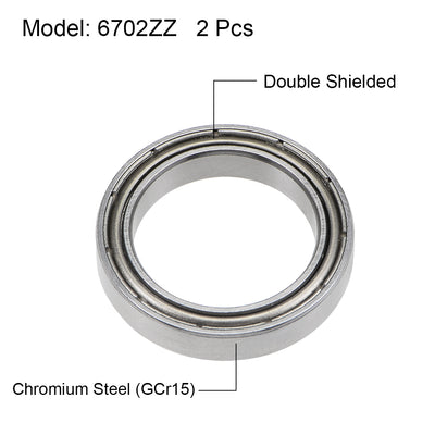 Harfington Deep Groove Ball Bearings Thin Section Double Shield Chrome Steel ABEC1