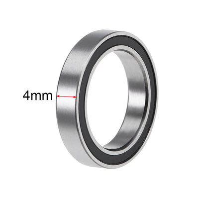 Harfington Deep Groove Ball Bearings Thin Section Double Sealed Chrome Steel ABEC1