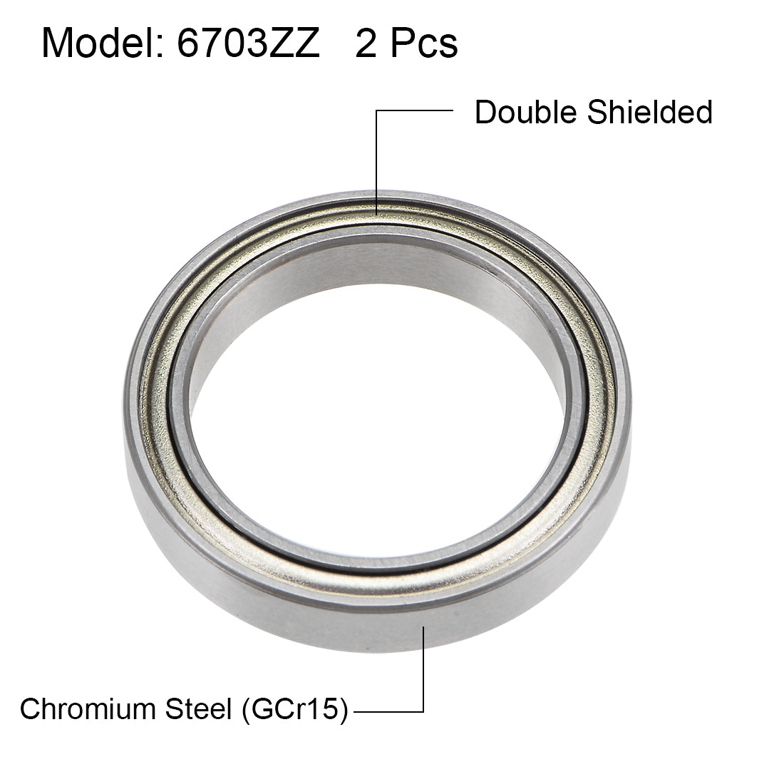 Harfington Deep Groove Ball Bearings Thin Section Double Shield Chrome Steel ABEC1