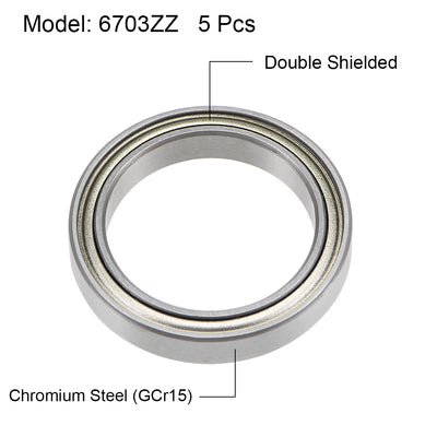 Harfington Deep Groove Ball Bearing Thin Section Double Shield Chrome Steel