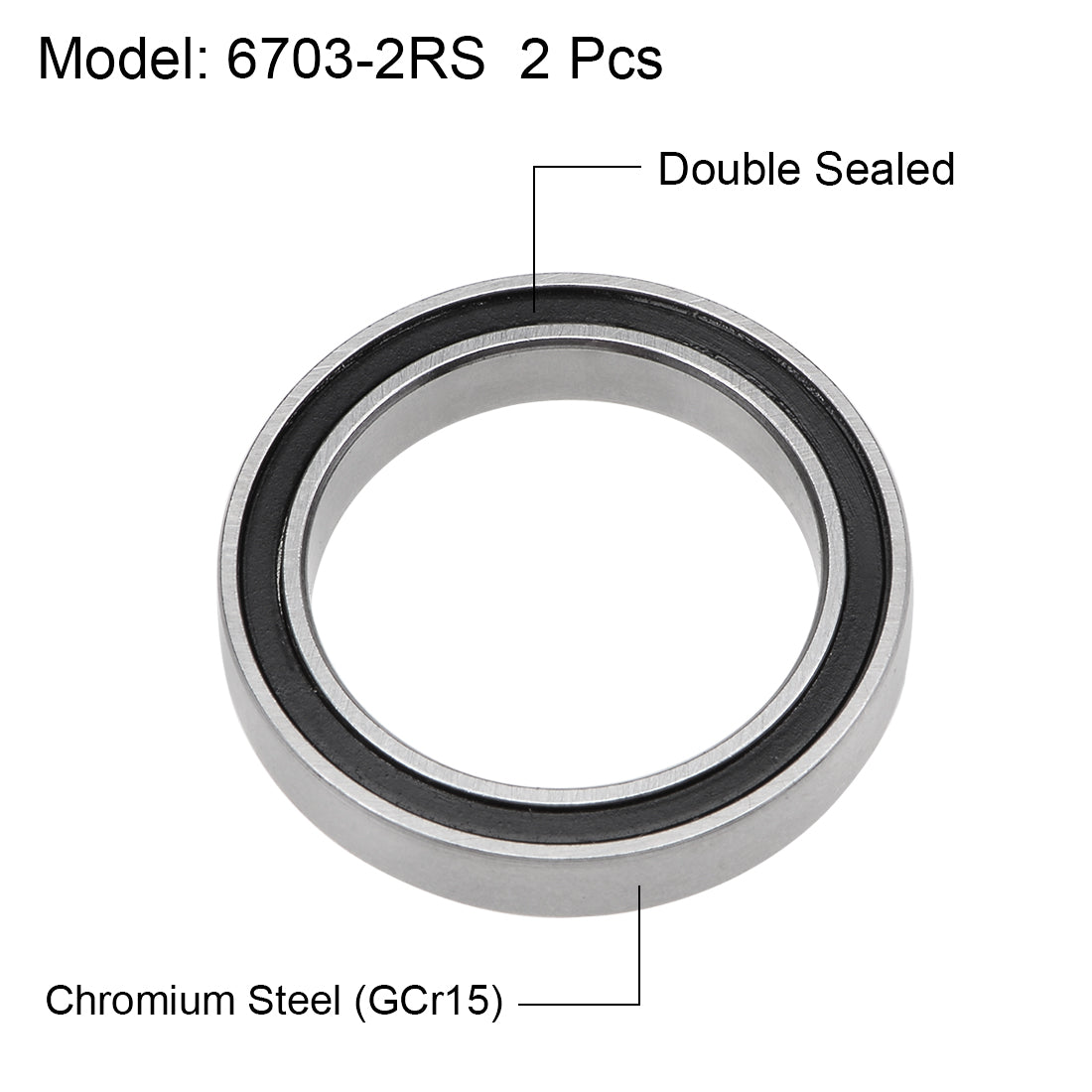 Harfington Deep Groove Ball Bearings Thin Section Double Sealed Chrome Steel Z2