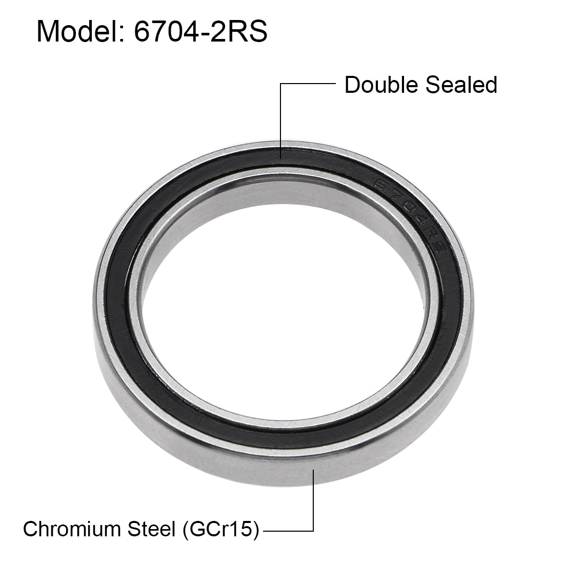 Harfington Deep Groove Ball Bearings Thin Section Double Seal Chrome Steel ABEC1