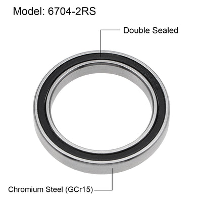 Harfington Deep Groove Ball Bearings Thin Section Double Seal Chrome Steel ABEC1