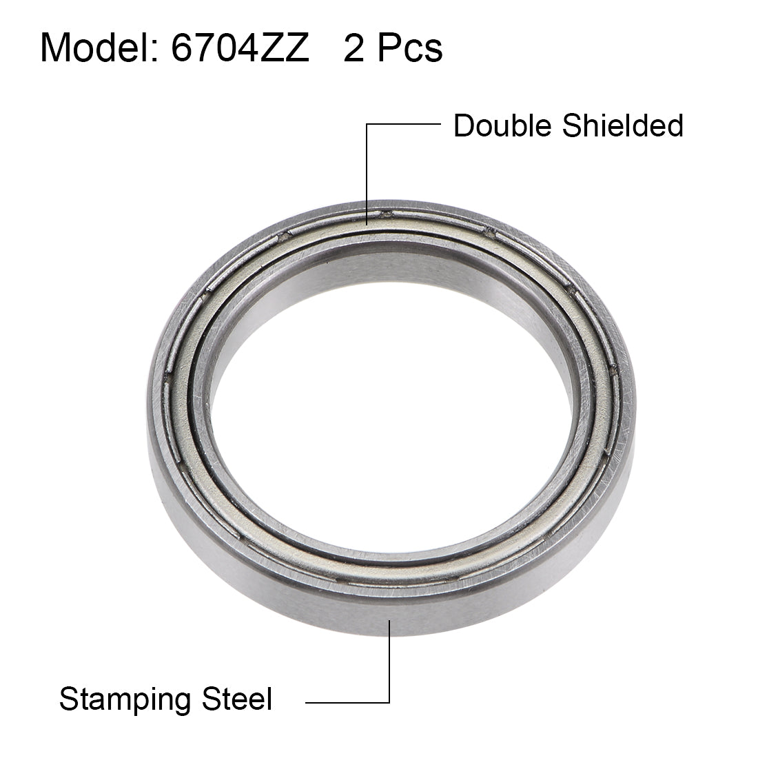 Harfington Deep Groove Ball Bearings Thin Section Double Shield Chrome Steel ABEC1