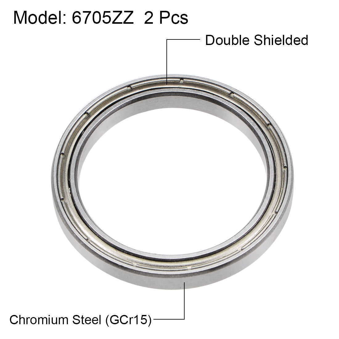 Harfington Deep Groove Ball Bearings Thin Section Double Shield Chrome Steel ABEC1