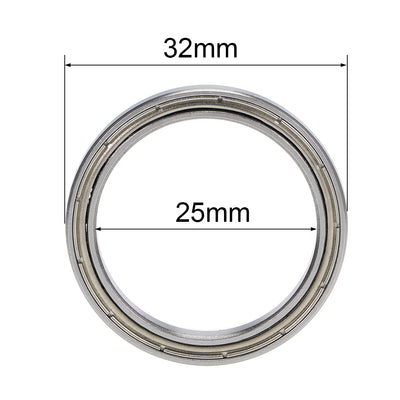 Harfington Deep Groove Ball Bearings Thin Section Double Shield Chrome Steel ABEC1