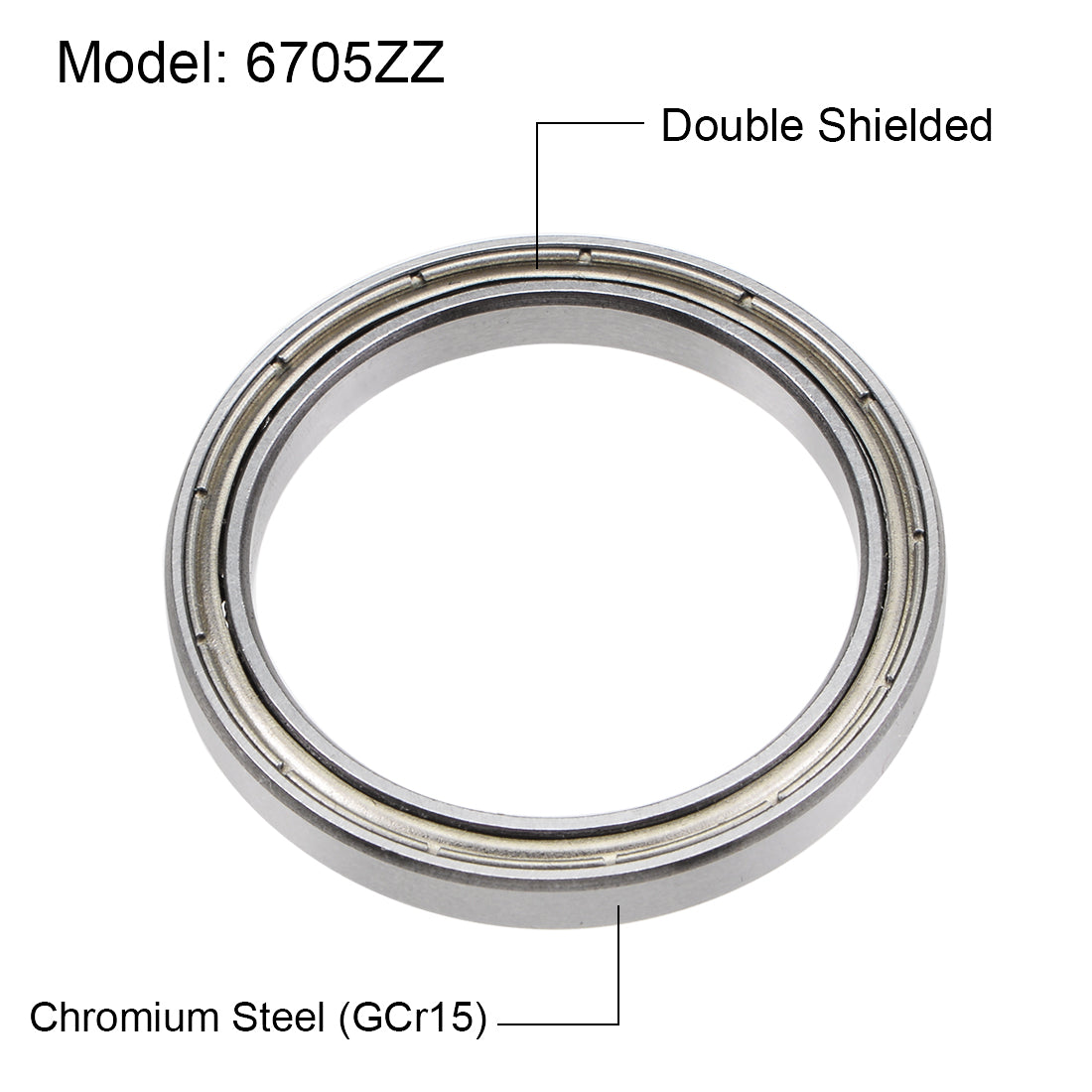 Harfington 6705ZZ Deep Groove Ball Bearings Z2 25x32x4mm Double Shielded Chrome Steel