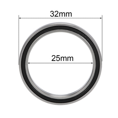 Harfington Uxcell Deep Groove Ball Bearings Thin Section Double Sealed Chrome Steel