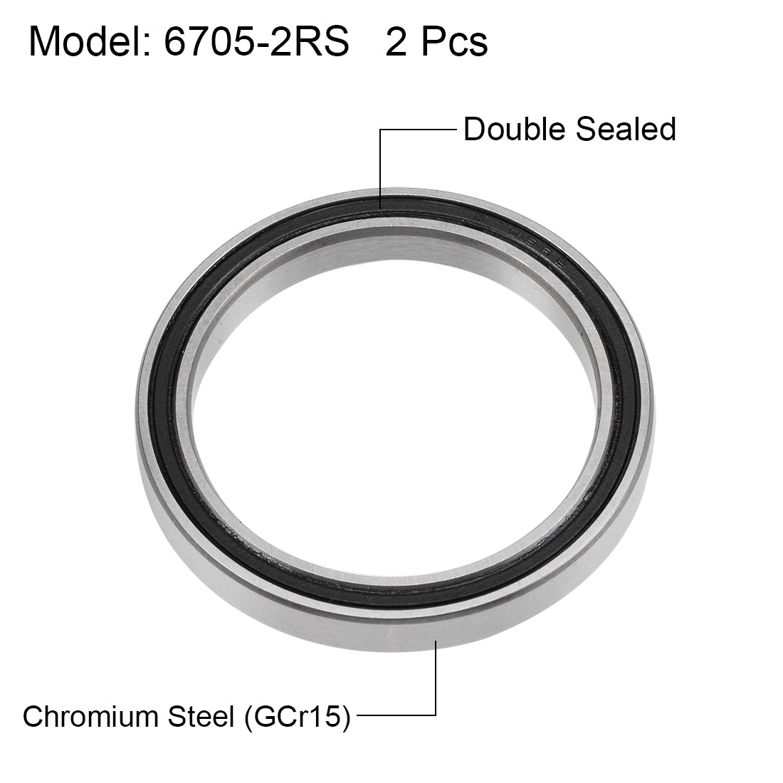 Harfington Deep Groove Ball Bearings Thin Section Double Sealed Chrome Steel Z2