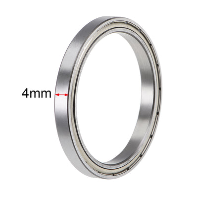 Harfington Deep Groove Ball Bearings Thin Section Double Shield Chrome Steel ABEC1