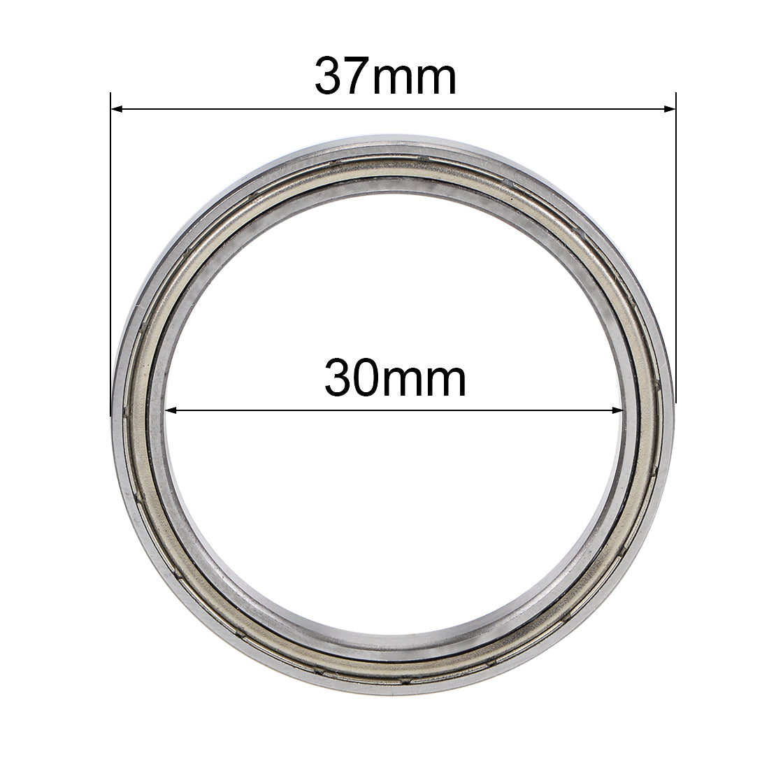 Harfington Deep Groove Ball Bearings Thin Section Double Shield Chrome Steel ABEC1