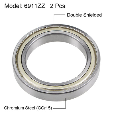 Harfington Deep Groove Ball Bearings Thin Section Double Shield Chrome Steel ABEC1