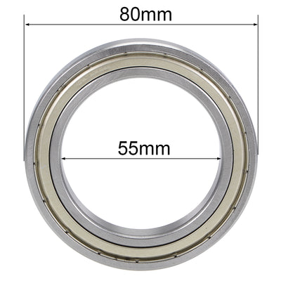 Harfington Deep Groove Ball Bearings Thin Section Double Shield Chrome Steel ABEC1