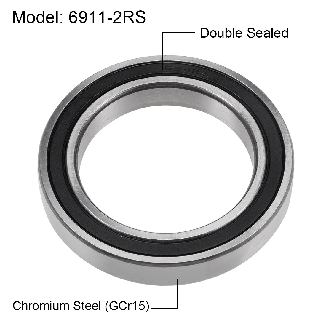 uxcell Uxcell Deep Groove Ball Bearings Thin Section Double Sealed Chrome Steel