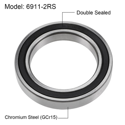 Harfington Uxcell Deep Groove Ball Bearings Thin Section Double Sealed Chrome Steel