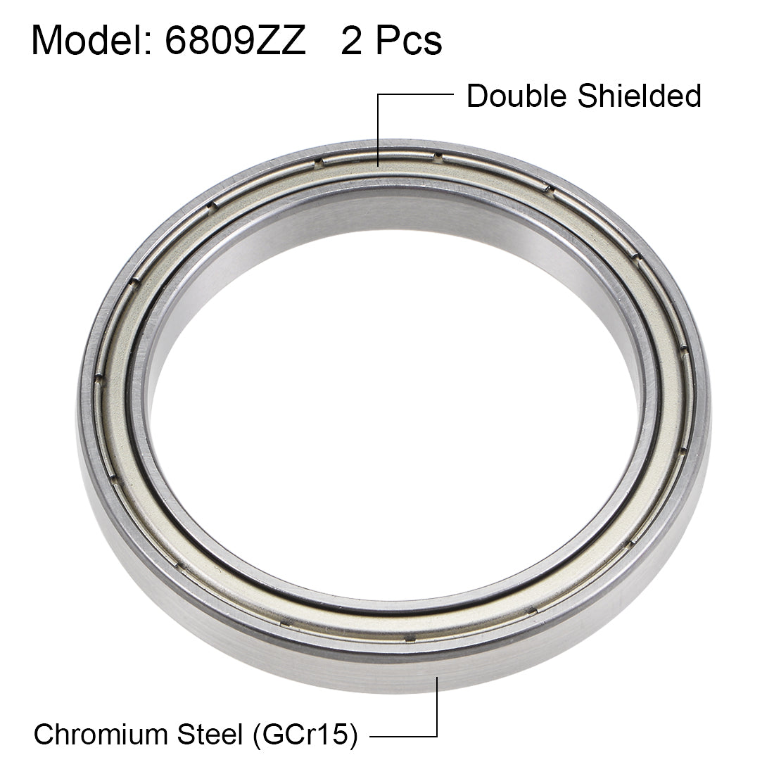 Harfington Deep Groove Ball Bearings Thin Section Double Shield Chrome Steel ABEC1