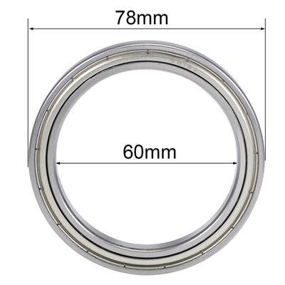 Harfington Deep Groove Ball Bearings Thin Section Double Shield Chrome Steel ABEC1