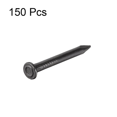 Harfington Hardware Nails Carbon Steel Point Tip Wall Cement Nail 25mm 1-inch Black 150pcs