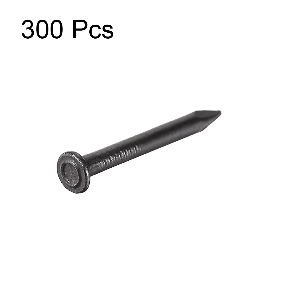 Harfington Hardware Nails Carbon Steel Point Tip Wall Cement Nail 25mm 1-inch Black 300pcs