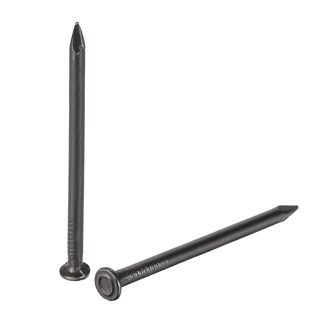 Harfington Hardware Nails Carbon Steel Point Tip Wall Cement Nail 50mm 2-inch Black 50pcs