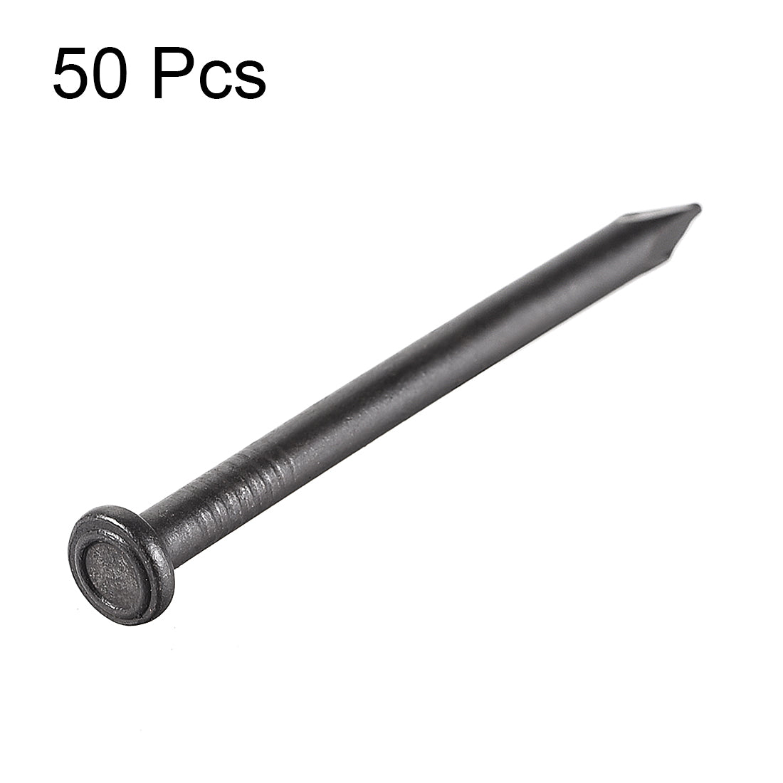 Harfington Hardware Nails Carbon Steel Point Tip Wall Cement Nail 60mm 2.4-inch Black 50pcs