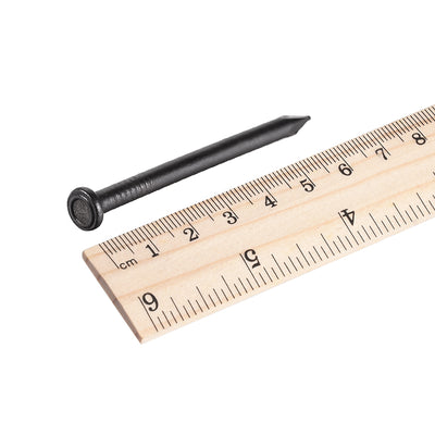 Harfington Hardware Nails Carbon Steel Point Tip Wall Cement Nail 60mm 2.4-inch Black 50pcs