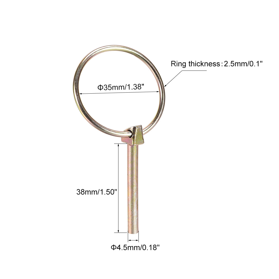 Harfington Linch Pin with Ring Assortment Kit for Boat Trailer Tractor 5Pcs