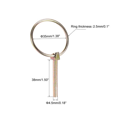 Harfington Linch Pin with Ring Assortment Kit for Boat Trailer Tractor 10Pcs