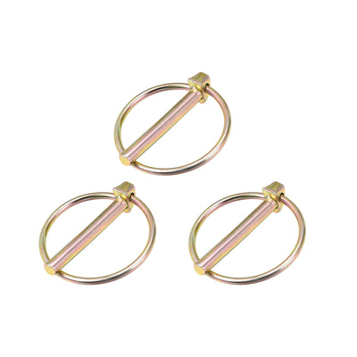 Harfington Linch Pin with Ring Assortment Kit for Boat Trailer Tractor 3Pcs