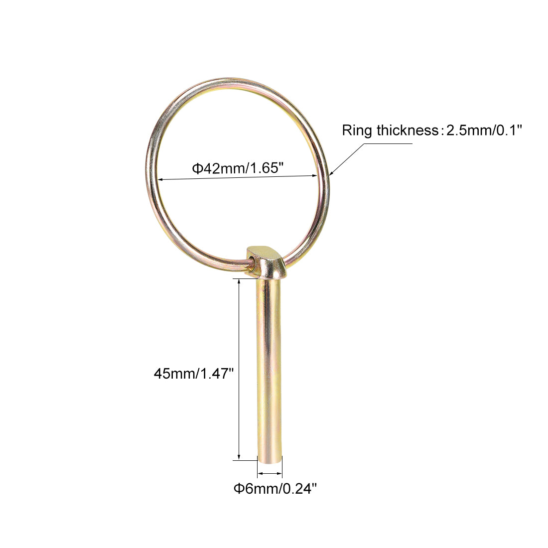 Harfington Linch Pin with Ring Assortment Kit for Boat Trailer Tractor 10Pcs