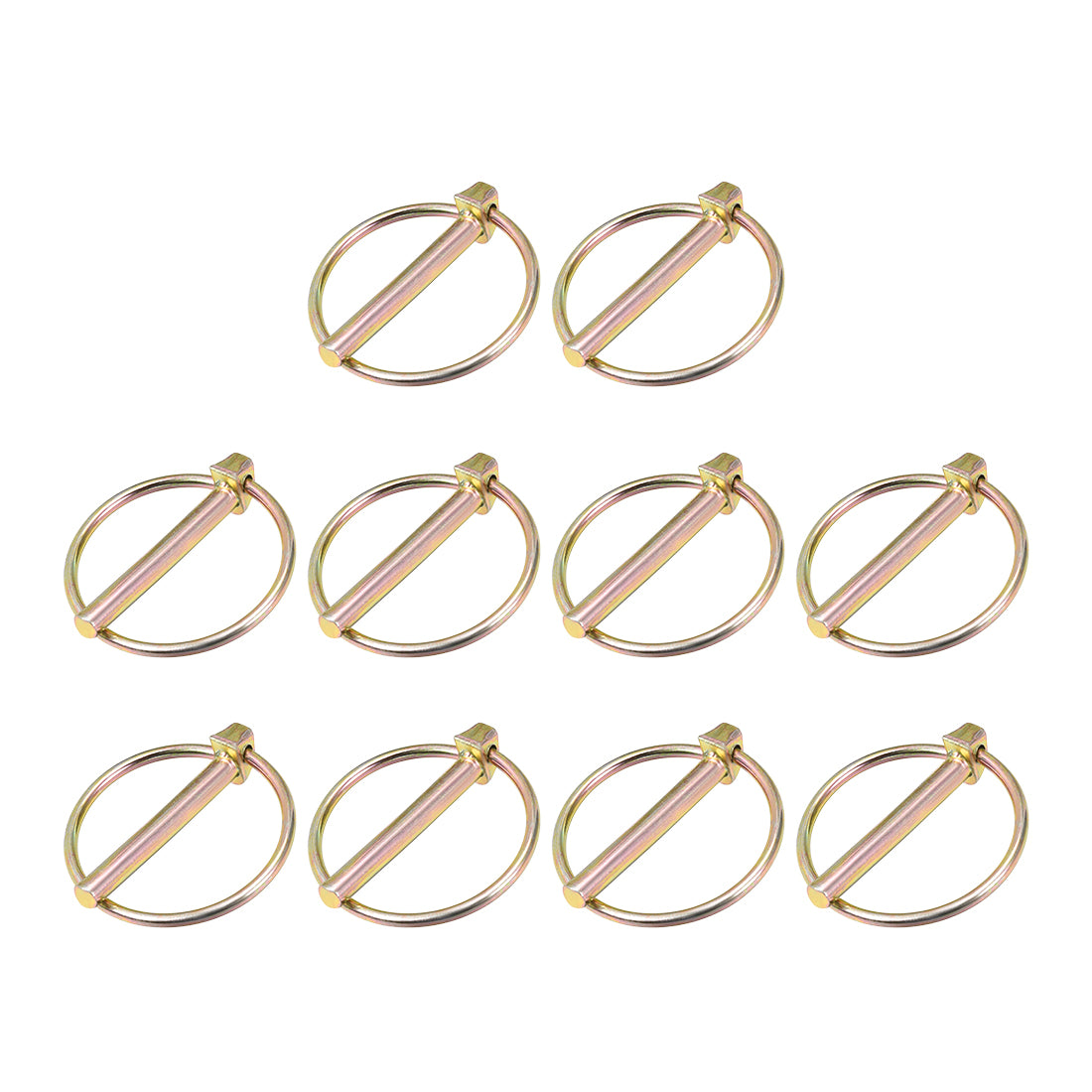 Harfington Linch Pin with Ring Assortment Kit for Boat Trailer Tractor 10Pcs