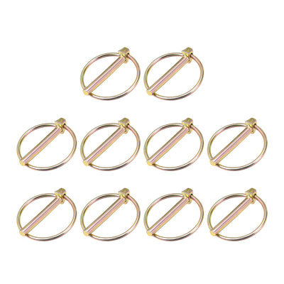 Harfington Linch Pin with Ring Assortment Kit for Boat Trailer Tractor 10Pcs