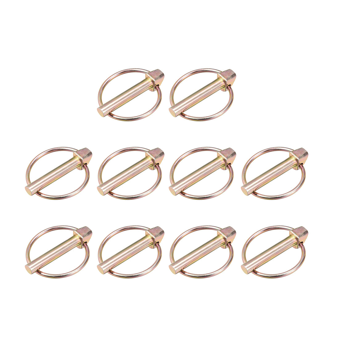 Harfington Linch Pin with Ring Assortment Kit for Boat Trailer Tractor 10Pcs