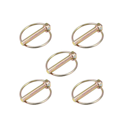 Harfington Linch Pin with Ring Assortment Kit for Boat Trailer Tractor 5Pcs