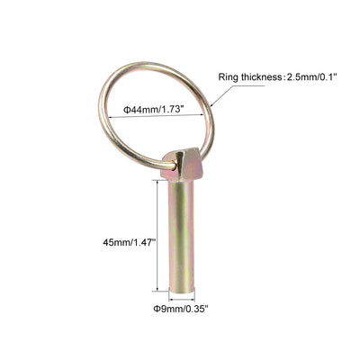 Harfington Linch Pin with Ring 9.5mmx45mm Assortment Kit for Boat Trailer Tractor Horsebox