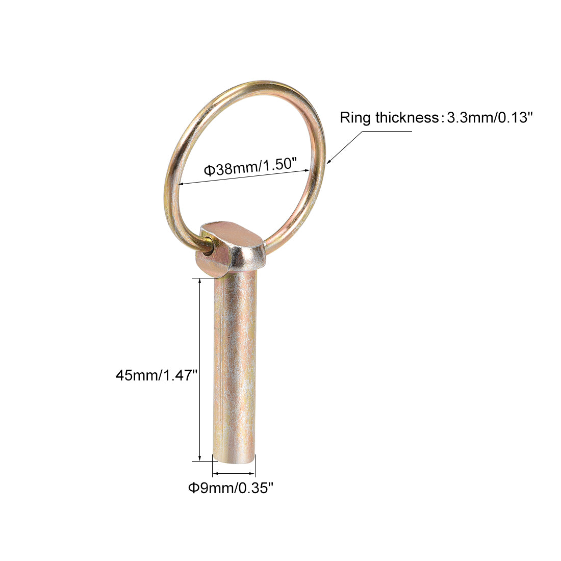 Harfington Linch Pin with Ring 9mmx45mm Assortment Kit for Boat Trailer Tractor Horsebox