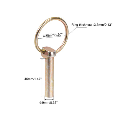 Harfington Linch Pin with Ring 9mmx45mm Assortment Kit for Boat Trailer Tractor Horsebox