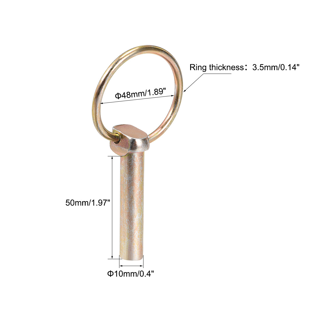 Harfington Linch Pin with Ring Assortment Kit for Boat Trailer Tractor 3Pcs