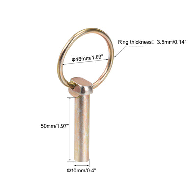 Harfington Linch Pin with Ring Assortment Kit for Boat Trailer Tractor 3Pcs