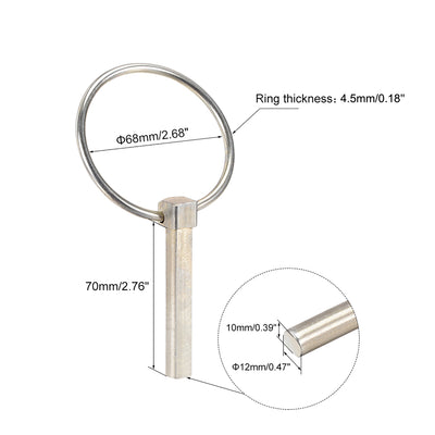 Harfington Linch Pin with Ring Assortment Kit for Boat Trailer Tractor 2Pcs