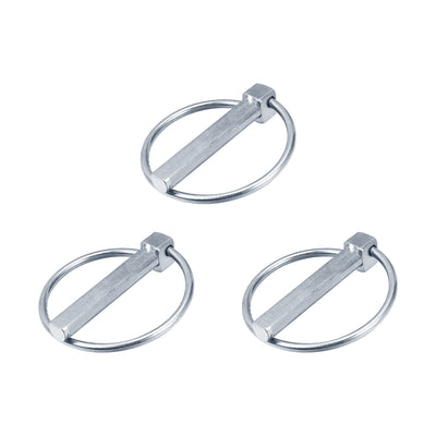 Harfington Linch Pin with Ring Assortment Kit for Boat Trailer Tractor 3Pcs