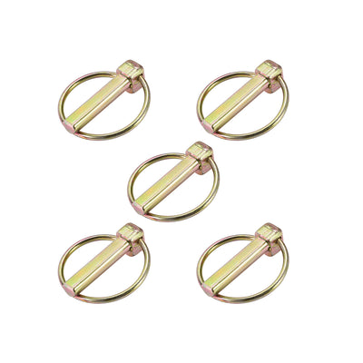Harfington Linch Pin with Ring Assortment Kit for Boat Trailer Tractor 5Pcs