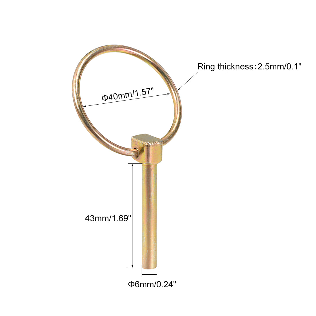 Harfington Linch Pin with Ring Assortment Kit for Boat Trailer Tractor 3Pcs