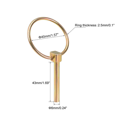 Harfington Linch Pin with Ring Assortment Kit for Boat Trailer Tractor 5Pcs